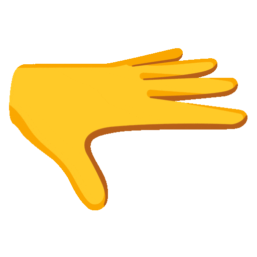 Palm Down Hand Emoji Google-animated