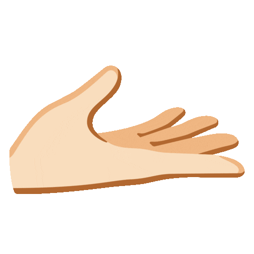 Palm Up Hand Emoji Google-animated