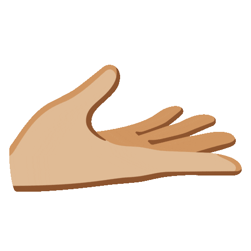 Palm Up Hand Emoji Google-animated