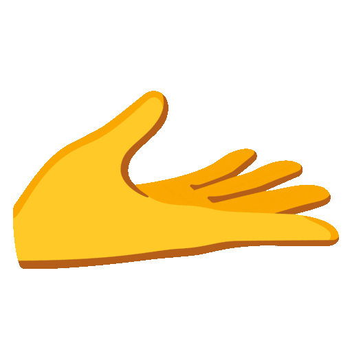 Palm Up Hand Emoji Google-animated