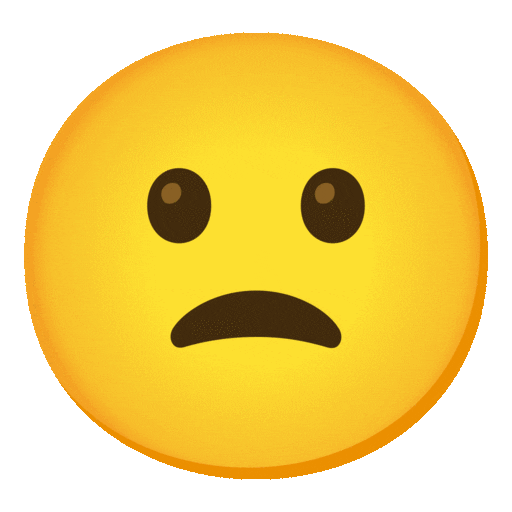 Frowning Face Emoji Google-animated