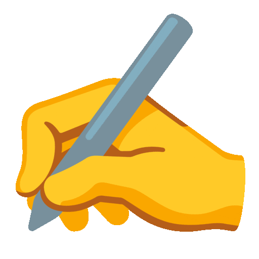 Writing Hand Emoji Google-animated