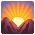 Sunrise Over Mountains Emoji Google