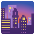 Cityscape At Dusk Emoji Google