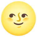 Full Moon Face Emoji Google