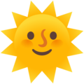Sun With Face Emoji Google