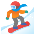 Snowboarder Emoji Google
