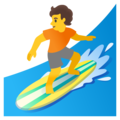 Person Surfing Emoji Google
