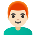 Man Red Hair Emoji Google