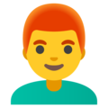 Man Red Hair Emoji Google