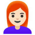 Woman Red Hair Emoji Google