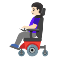 Woman In Motorized Wheelchair Emoji Google