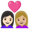 Couple With Heart Woman Woman Emoji Google