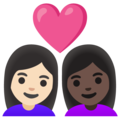 Couple With Heart Woman Woman Emoji Google