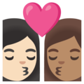 Kiss Woman Woman Emoji Google