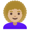 Woman Curly Hair Emoji Google