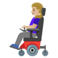 Woman In Motorized Wheelchair Emoji Google