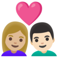 Couple With Heart Woman Man Emoji Google