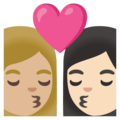Kiss Woman Woman Emoji Google