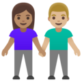 Woman And Man Holding Hands Emoji Google