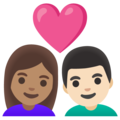 Couple With Heart Woman Man Emoji Google