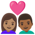 Couple With Heart Woman Man Emoji Google