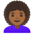 Woman Curly Hair Emoji Google
