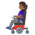 Woman In Motorized Wheelchair Emoji Google