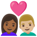 Couple With Heart Woman Man Emoji Google