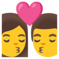 Kiss Woman Man Emoji Google