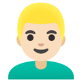 Man Blond Hair Emoji Google