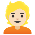 Person Blond Hair Emoji Google
