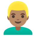 Man Blond Hair Emoji Google