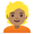 Person Blond Hair Emoji Google