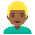 Man Blond Hair Emoji Google