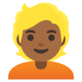 Person Blond Hair Emoji Google