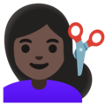Woman Getting Haircut Emoji Google