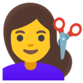 Woman Getting Haircut Emoji Google