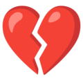 Broken Heart Emoji Google