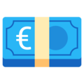 Euro Banknote Emoji Google