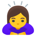Woman Bowing Emoji Google