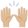 Raising Hands Emoji Google