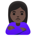 Woman Pouting Emoji Google