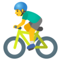 Man Biking Emoji Google