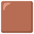 Large Brown Square Emoji Google