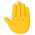 Raised Back Of Hand Emoji Google