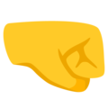 Right Facing Fist Emoji Google