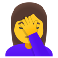 Woman Facepalming Emoji Google