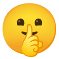 Shushing Face Emoji Google