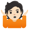 Person Shrugging Emoji Google